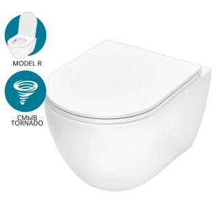 Унитаз подвесной TECEspring R 9700998P безободковый с сиденьем смыв торнадо белый